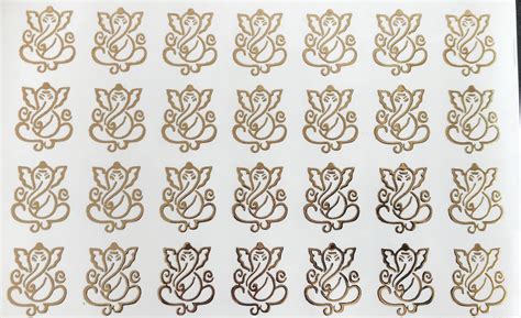 Ganesh ji Embossed Sticker Sheet (code 154) – Resin Raw Material