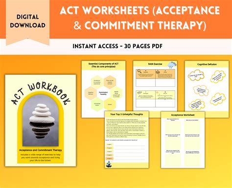 Acceptance Commitment Therapy Worksheets