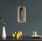 GLASS SMOKE BLACK PENDANT CEILING LIGHT BEDSIDE HANGING LIGHT DINING ...