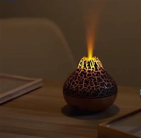 Asian Asian 300ML Volcano Flame Essential Oil Diffuser Humidifier works ...