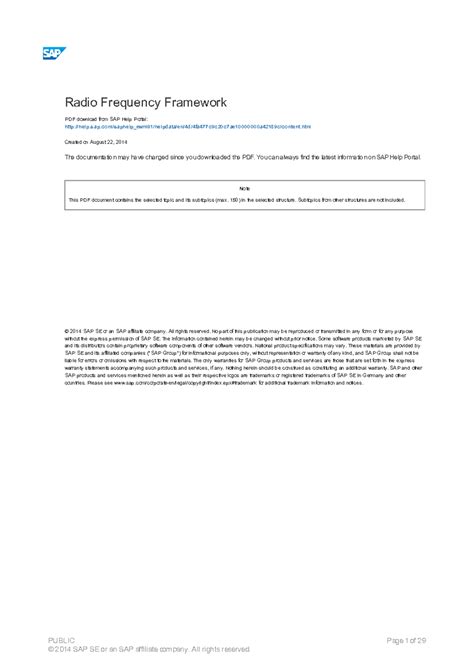 Sap-radio-frequence-framework compress - Radio Frequency Framework PDF ...