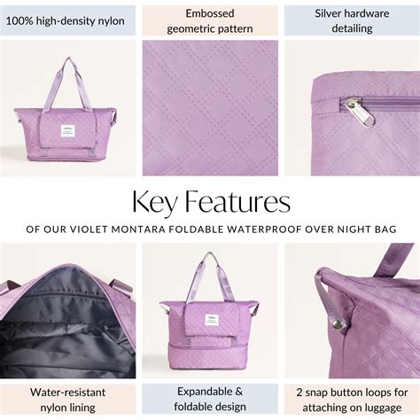 Violet Montara Foldable Waterproof Over Night Bag Online - Premium ...