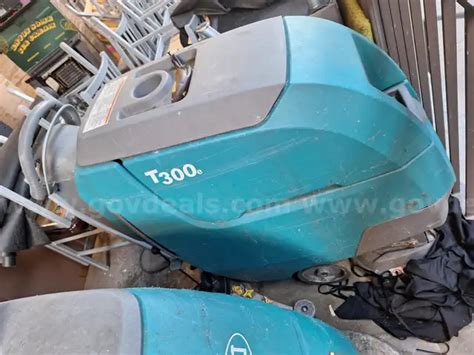 2 Each Very Used Tennant t300 Walk Behind Floor Scrubbers | GovDeals