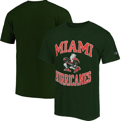 Champion Miami Hurricanes Green Tradition T-Shirt