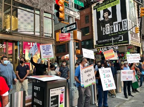 Opposing ‘Hate’: Protesters Gather at Times Square as Ayodhya Ram ...