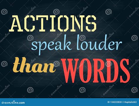 Inspirational Motivation Quote Actions Speak Louder Than Words Vector ...