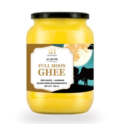 CDB's A2 Gir Cow Full Moon (PURNIMA) Ghee - 500 ml – Chef De Beauté ...