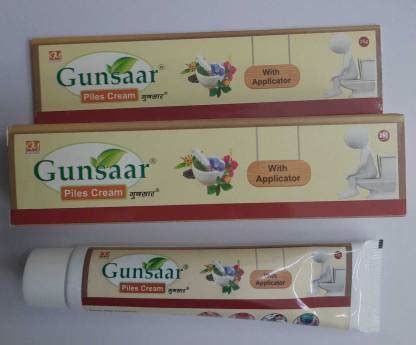 Gunsaar Piles Cream /Anti Hemorrhoids / Internal & External Piles Price ...