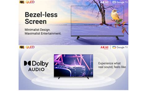 AKAI 55 Inch 4K Ultra HD Smart QLED TV (139 cm) | Atmos Sound | Google ...