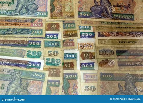 Myanmar Kyats Banknot, Money, Kyat Curren in Myanmar. Editorial Stock ...