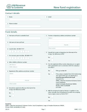 UK Fund Registration Form - Blank Fillable Template | Fill Out, Print ...