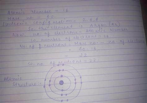 Atomic number and mass number of an element are 18 and 40 respectively ...