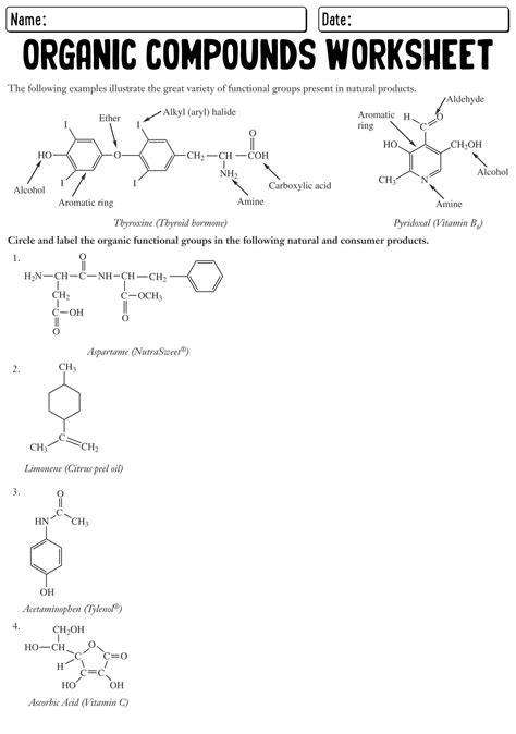 16 Naming Organic Compounds Practice Worksheet - Free PDF at worksheeto.com