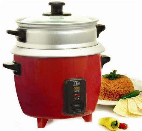 Buy Elite Gourmet ERC-003ST-R MaxiMatic 3-Cup Rice Cooker with Glass ...