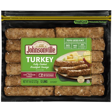 Fully Cooked Turkey Breakfast Sausage Links | Johnsonville