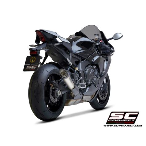 SC-Project S1 Muffler Titanium With Carbon Fiber End Cap For Yamaha YZF ...