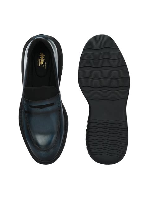 Hitz Men's Blue Leather Semi Formal Shoes – Hitz Shoes Online