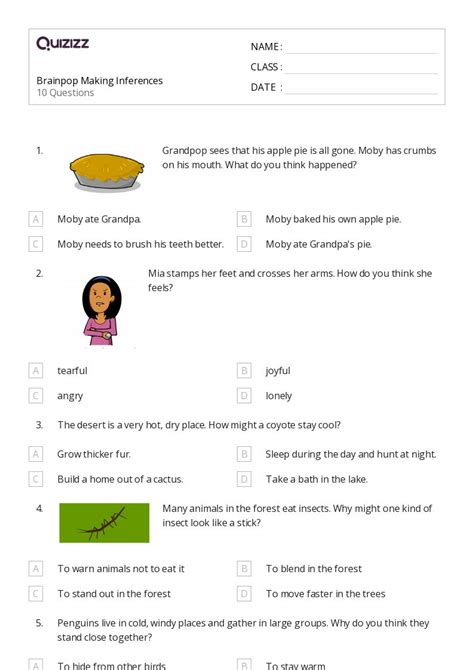 50+ Making Inferences worksheets on Quizizz | Free & Printable