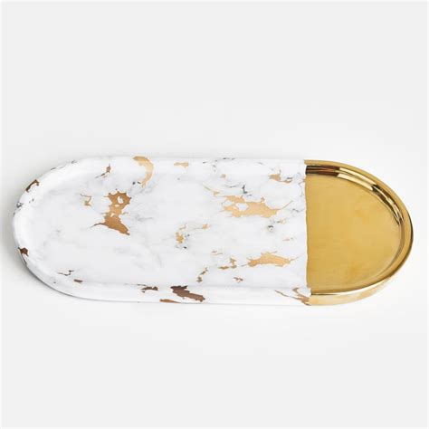 Buy Krater Set of 2 Ceramic T-Light Holders with Tray from Home Centre ...