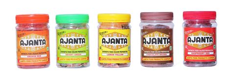 AJANTA food colour powder combo Orange red, Lemon Yellow, Bright Green ...