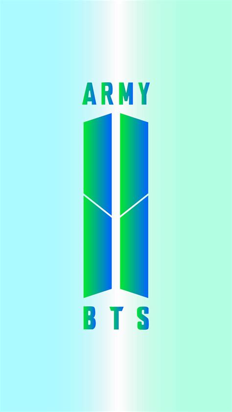 Download Green Gradient Bts Army Logo Wallpaper | Wallpapers.com