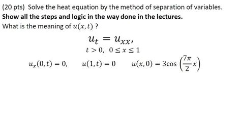 Image result for Using Separation Method for Heat Equation