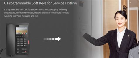 Fanvil H5 Elegant High-end Hotel Color Display IP Phone -Black