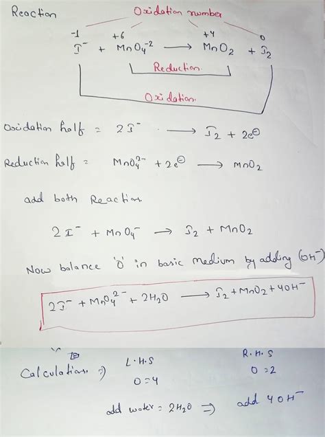 Image result for Balance H2O2 Mno4 O2 MnO2 in a Basic Medium