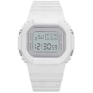 SWADESI STUFF Silicone Digital Multi Color Back 7 Light Day/Date Watch ...