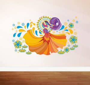 Sticker Hub 48 cm Beautiful Abstract Multicolor Design Wall Sticker ...