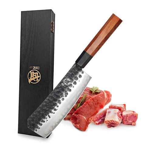 Buy MITSUMOTO SAKARI 7 inch Kitchen Cleaver/Boning Chef's , 3 Layer ...