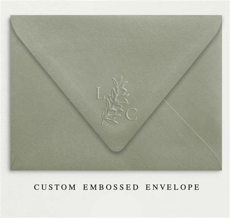 Custom Embossed Wedding Envelopes Add-on for Wedding Invitation Order ...