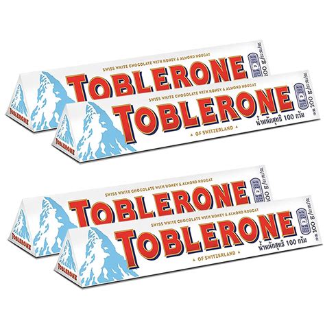 Toblerone Of Switzerland White Chocolate With Honey and Almond Nougat ...