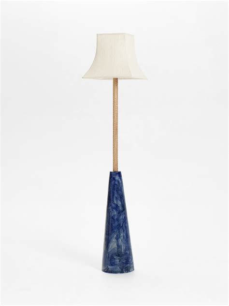Coquete Floor Light in Brushed Blue, Floor Lamps - Claude Home