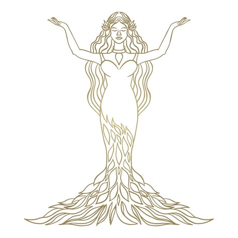 Simple Goddess Drawing