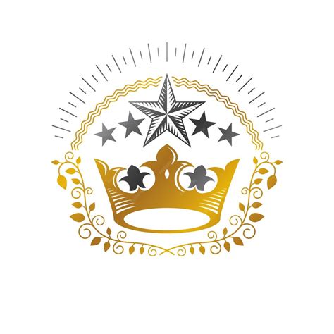 Emblème de la couronne royale. Illustration vectorielle isolée du logo ...