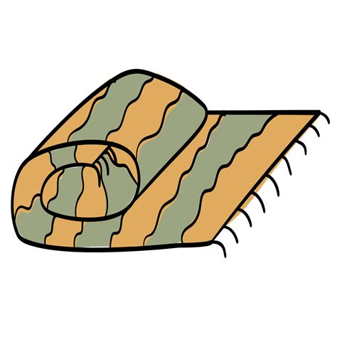Doodle sticker old warm folded blanket 10652162 Vector Art at Vecteezy