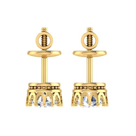 Qureshi Gold Stud Earring Online Jewellery Shopping India | Dishis ...