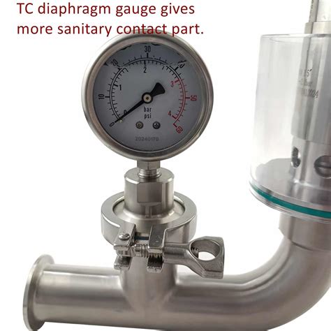 1.5" Tri-Clamp Spunding Valve with Diaphragm Manometer Bunging Device