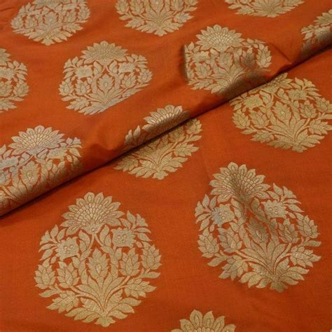 Orange Kimkhab Brocade