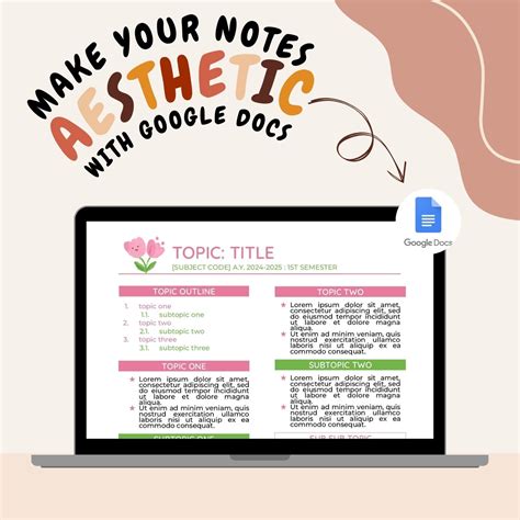 Make your notes Aesthetic with Google docs | How to take aesthetic ...