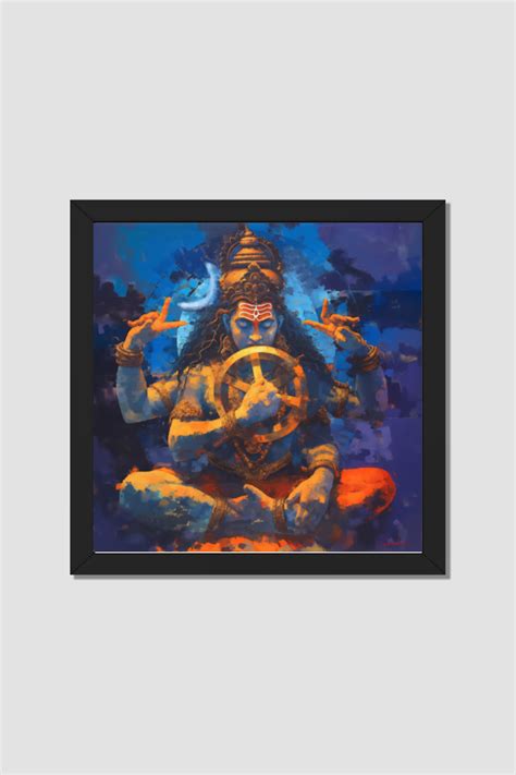 Abstract Lord Shiva Meditative Pose Photo Frame | Shiva Holding Disc ...