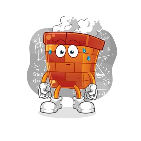 Schoorsteen denken hard vector stripfiguur | Premium Vector