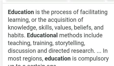 Meaning and Concept of Education - Brainly.in