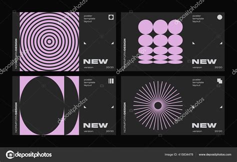 Brutalism Inspired Graphic Design Vector Poster Cover Layout Made ...