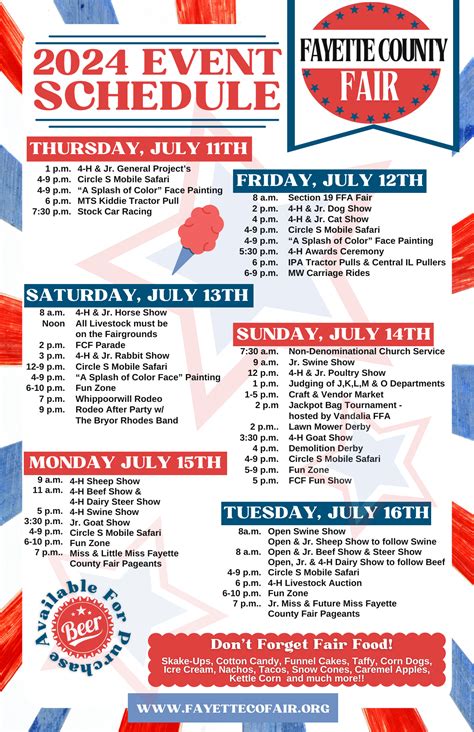 Schedule & Events – Fayette County Fair