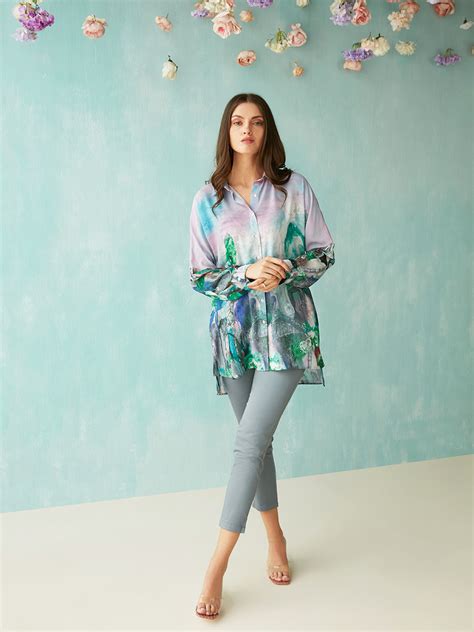 Buy Purple Scape Ella Shirt Online - Chique