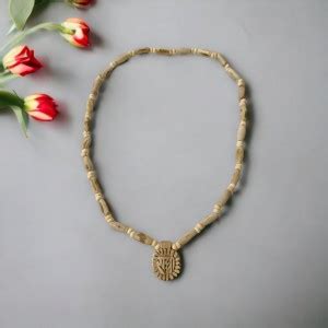 Dev Samagri Original & Natural Tulsi Kanthi Mala with Lotus Shape Radha ...