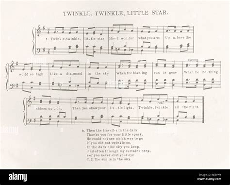 'Twinkle, Twinkle Little Star' - score and lyrics of the popular ...