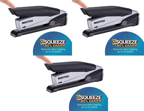 Bostitch Office Executive Stapler - 3 in 1 Stapler - One Finger, No ...